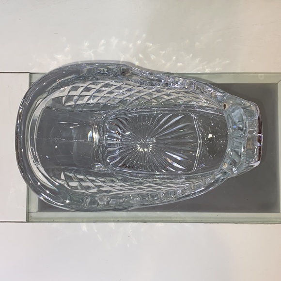 1980s Vintage 24% Lead Crystal Sleigh Candy Dish Bowl - Picture 8 of 9